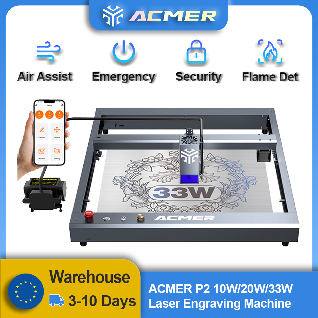 Industrial Laser Table - ACMER P2 Laser Engraver 33W 20W