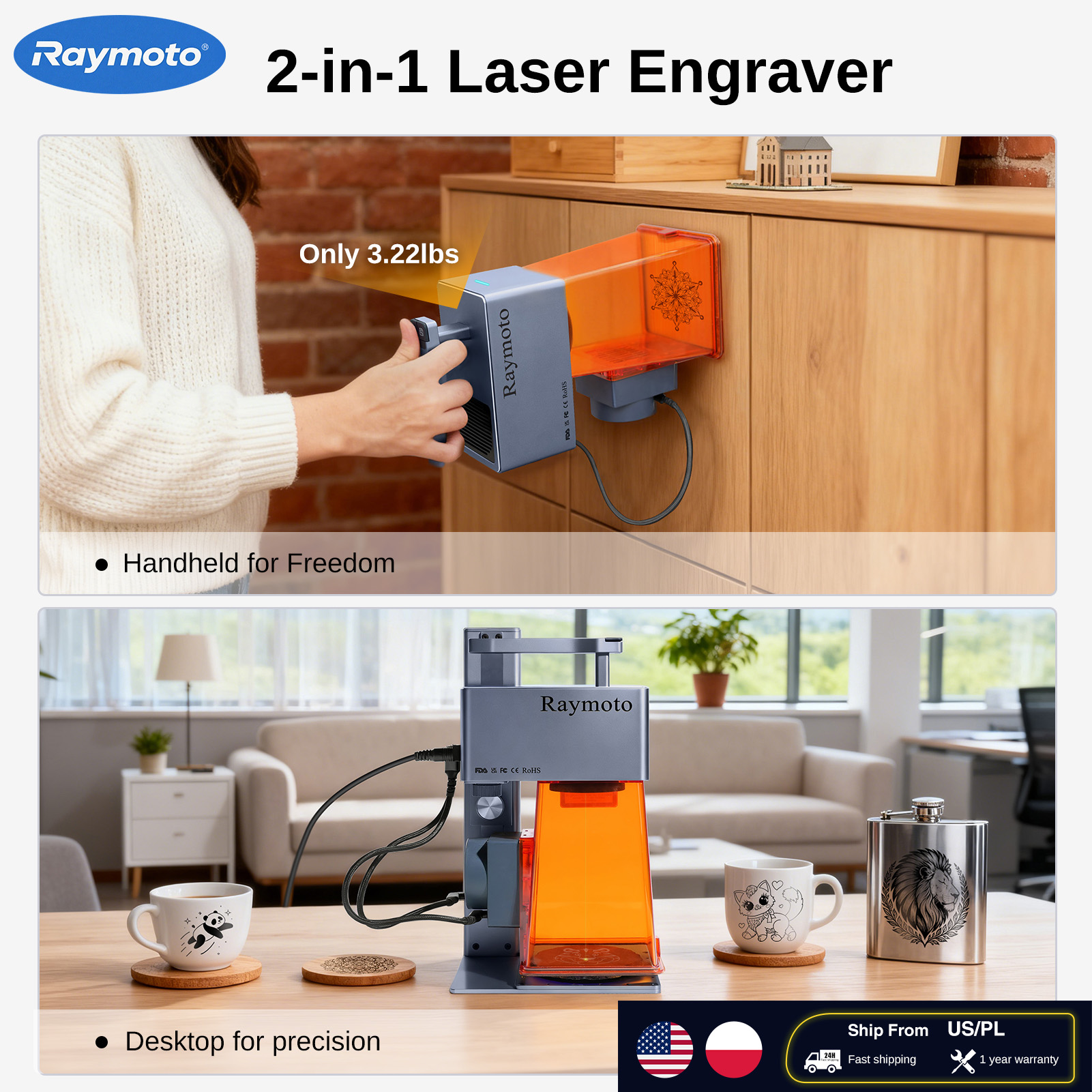 Industrial Laser Cutting Machine - Raymoto R1/R1 Pro Handheld Laser Engraver