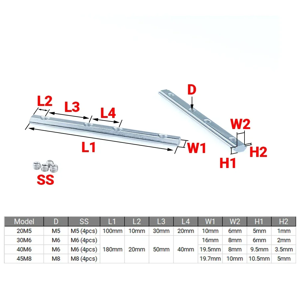 4Pcs V-Slot T-Slot Joiner 180  – обзор и цена Aluminum T-Slot Profile
