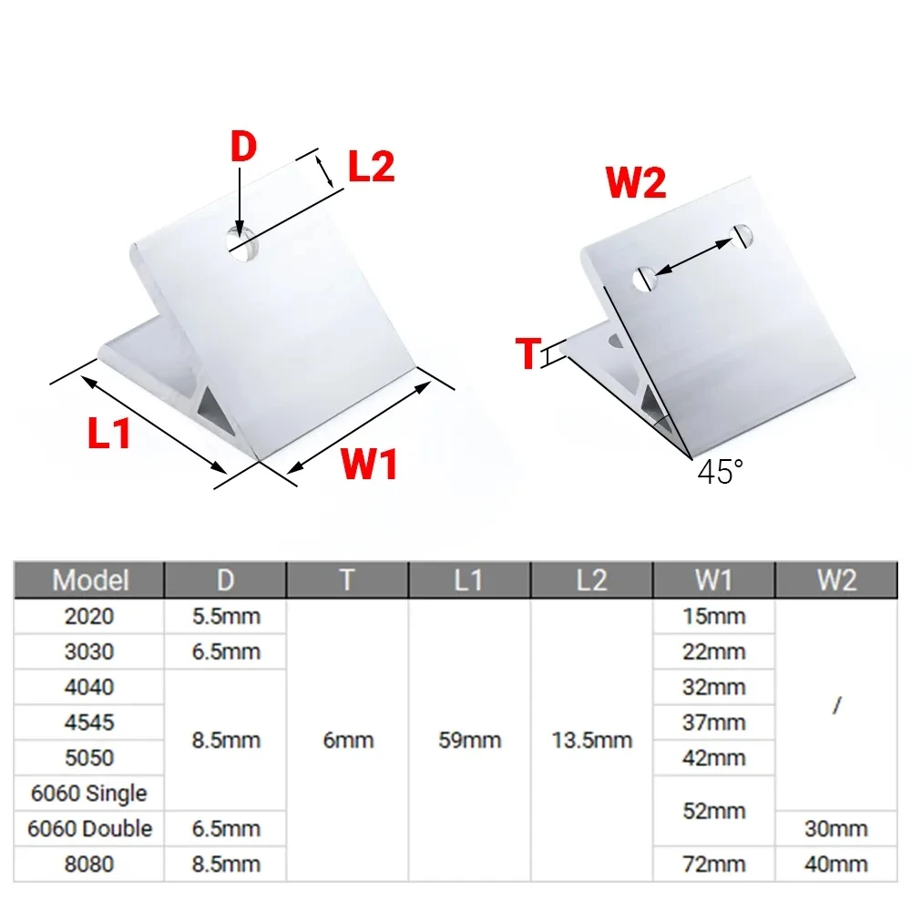 4Pcs 45 Degree Angle Corner Br – обзор и цена Aluminum T-Slot Profile