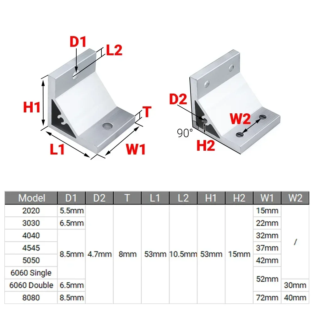 4Pcs 90 Degree Corner Angle Br – обзор и цена Aluminum T-Slot Profile