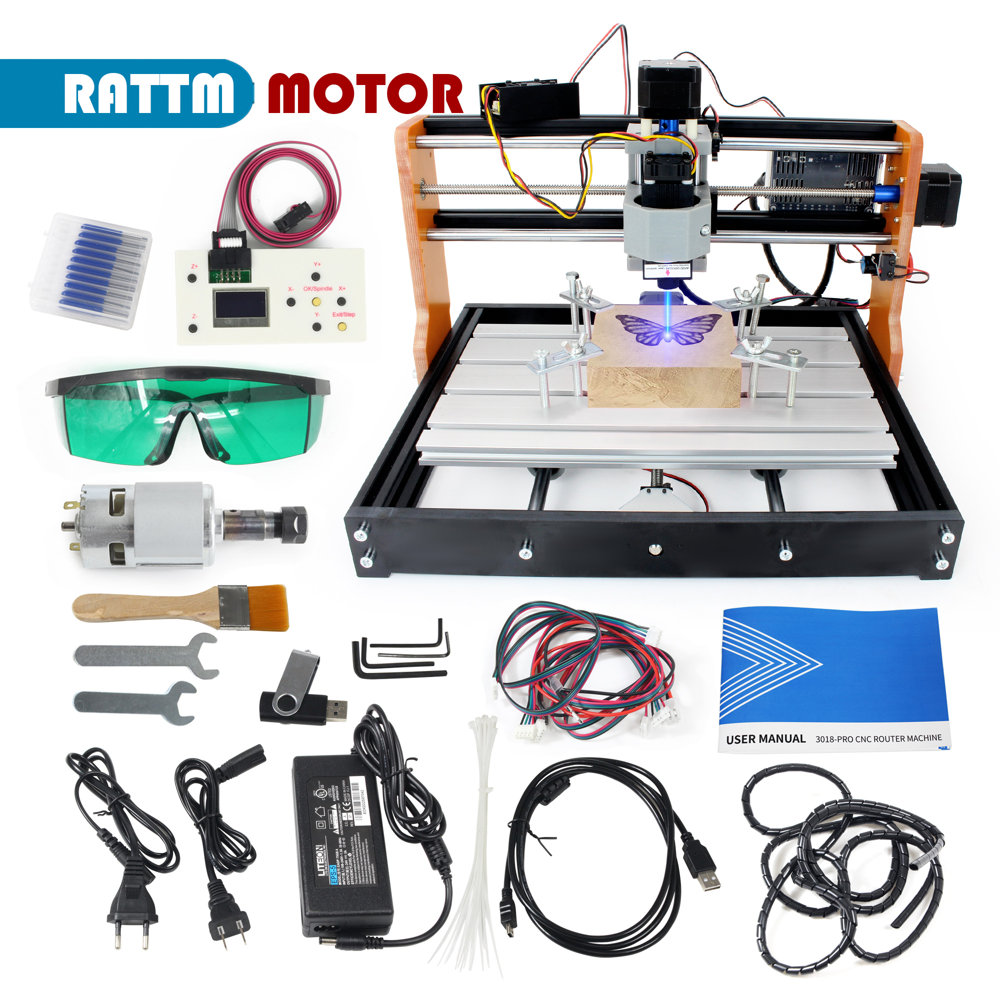 【EU&USA Stock】CNC 3018 PRO Las – обзор и цена Industrial Acrylic Laser Cutter