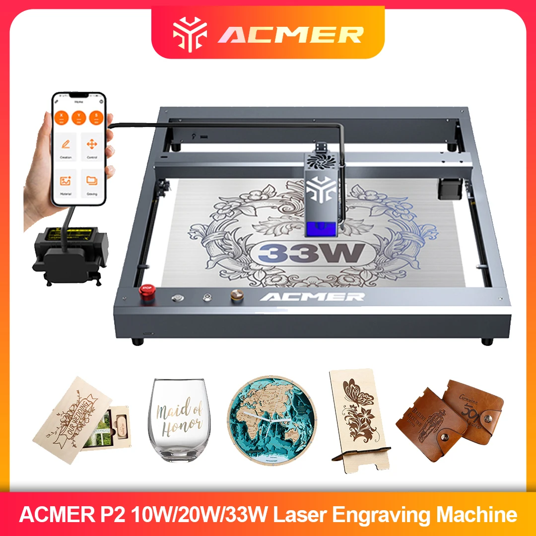 ACMER P2 Laser Engraver 33W 20 – обзор и цена Industrial Laser Cutting Machine