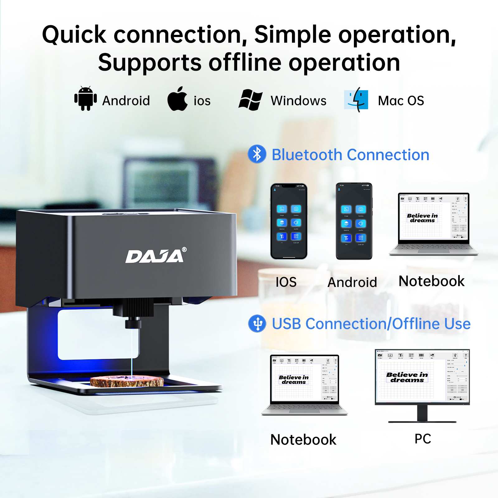 DAJA DJ6 Mini Portable Laser E – обзор и цена Industrial Laser Cutting Machine
