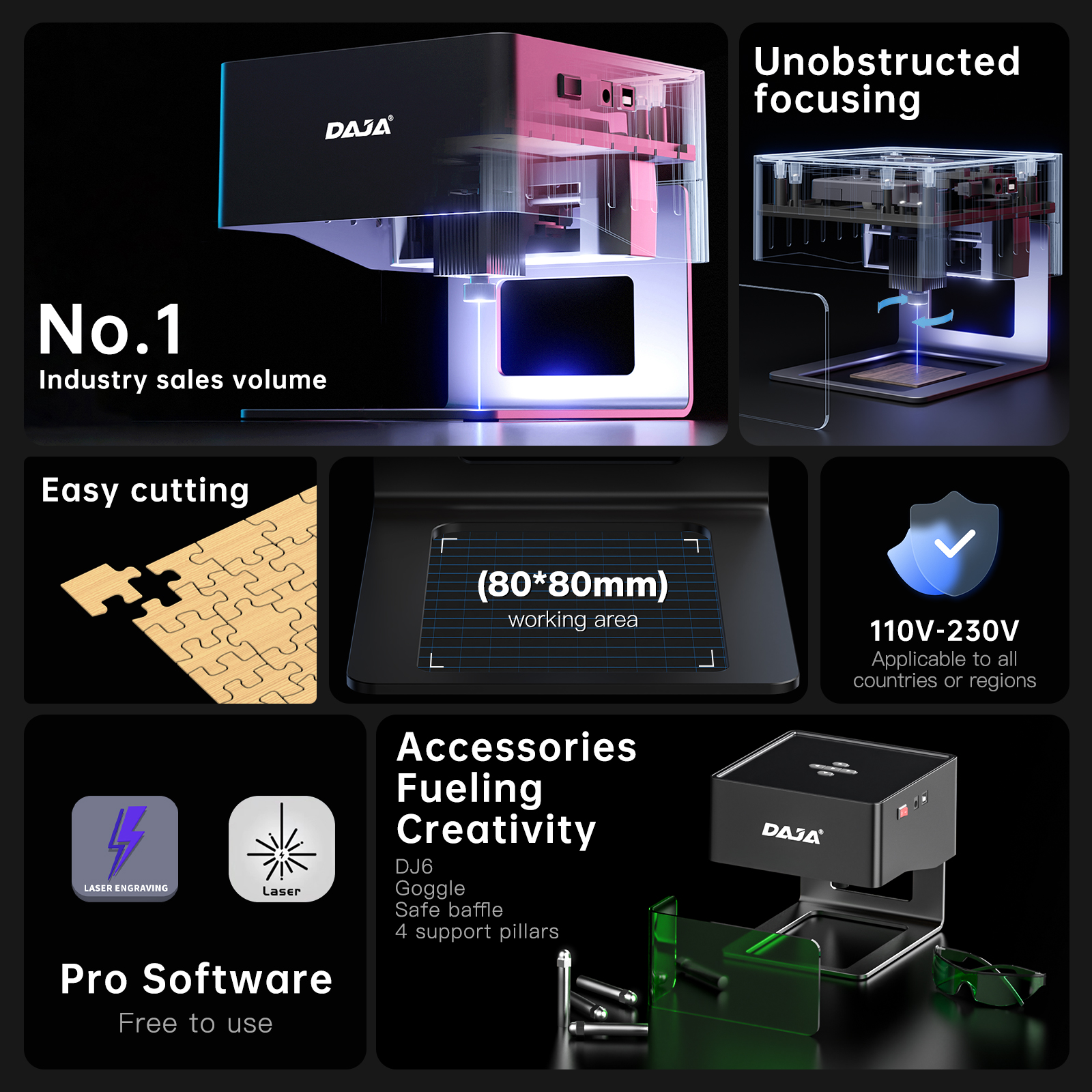 DAJA DJ6 Mini Portable Laser E – обзор и цена Industrial Laser Cutting Machine